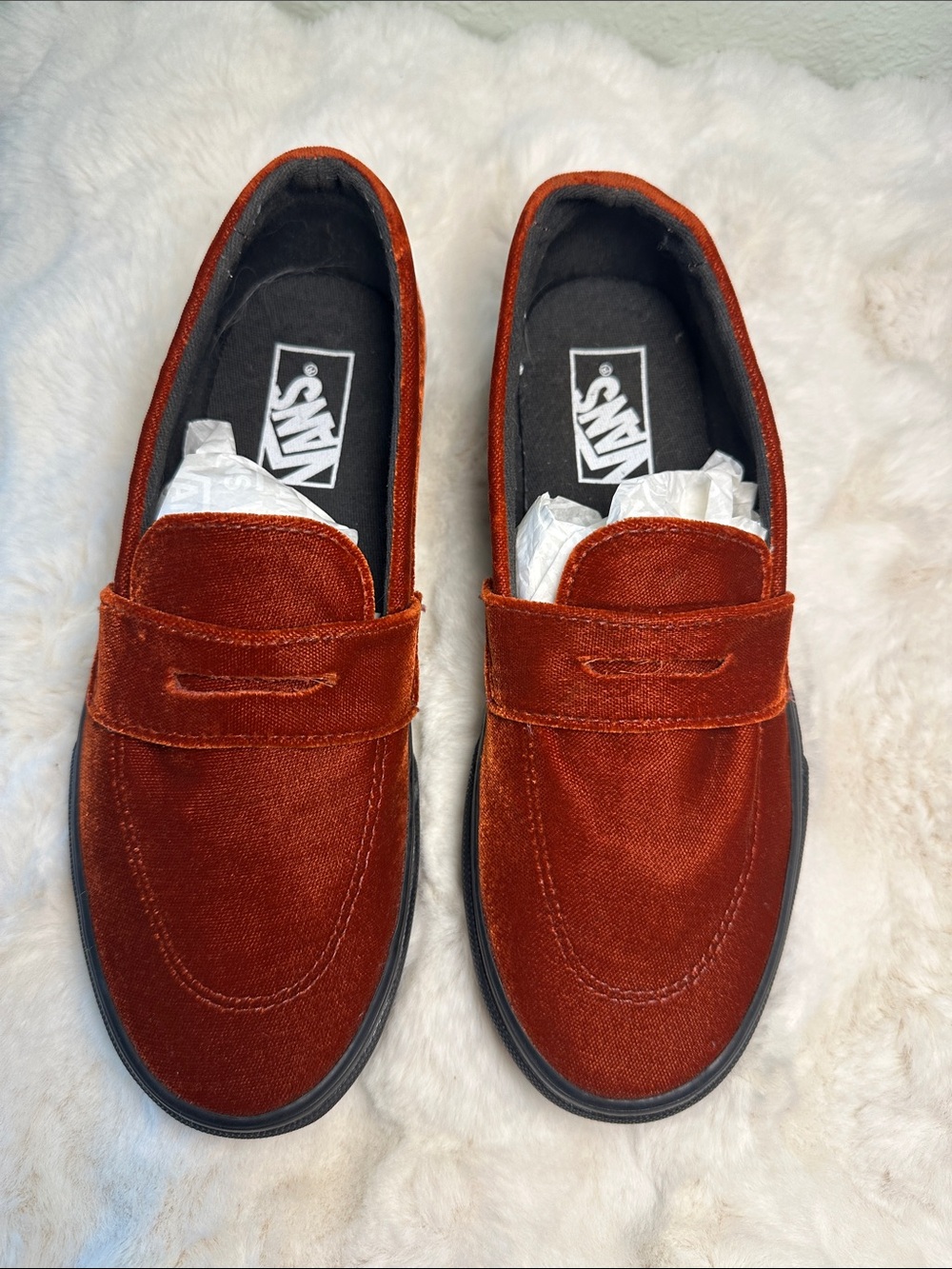 Vans Skate Red Velvet Unisex Loafer | Like New